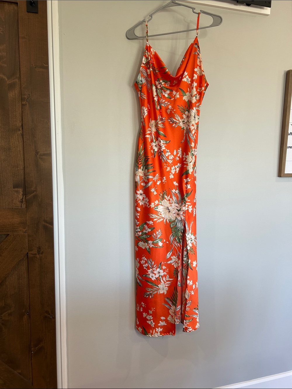 Paper Heart Tropical Hibiscus Midi Dress